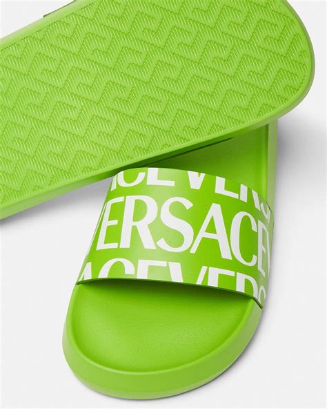 versace couture slides women's|Versace allover slides.